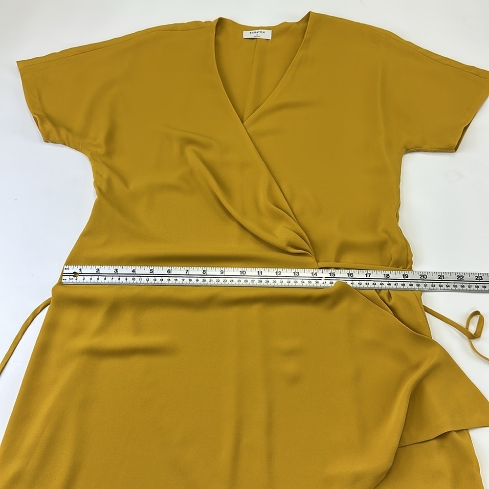 Aritzia Babaton Wallace wrap dress short sleeve vneck Minimalist workwear Brunch - Picture 5 of 10